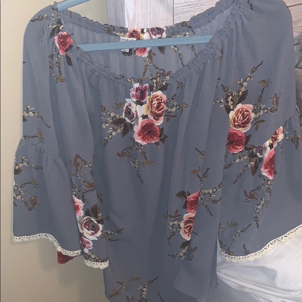 Beautiful flower and lace top
